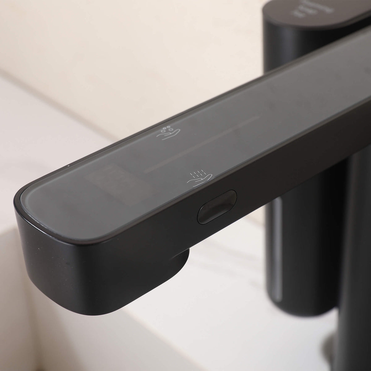Touchless Smart Soap & Water Sensor Basin Faucet with Integrated Digital Temperature Screen