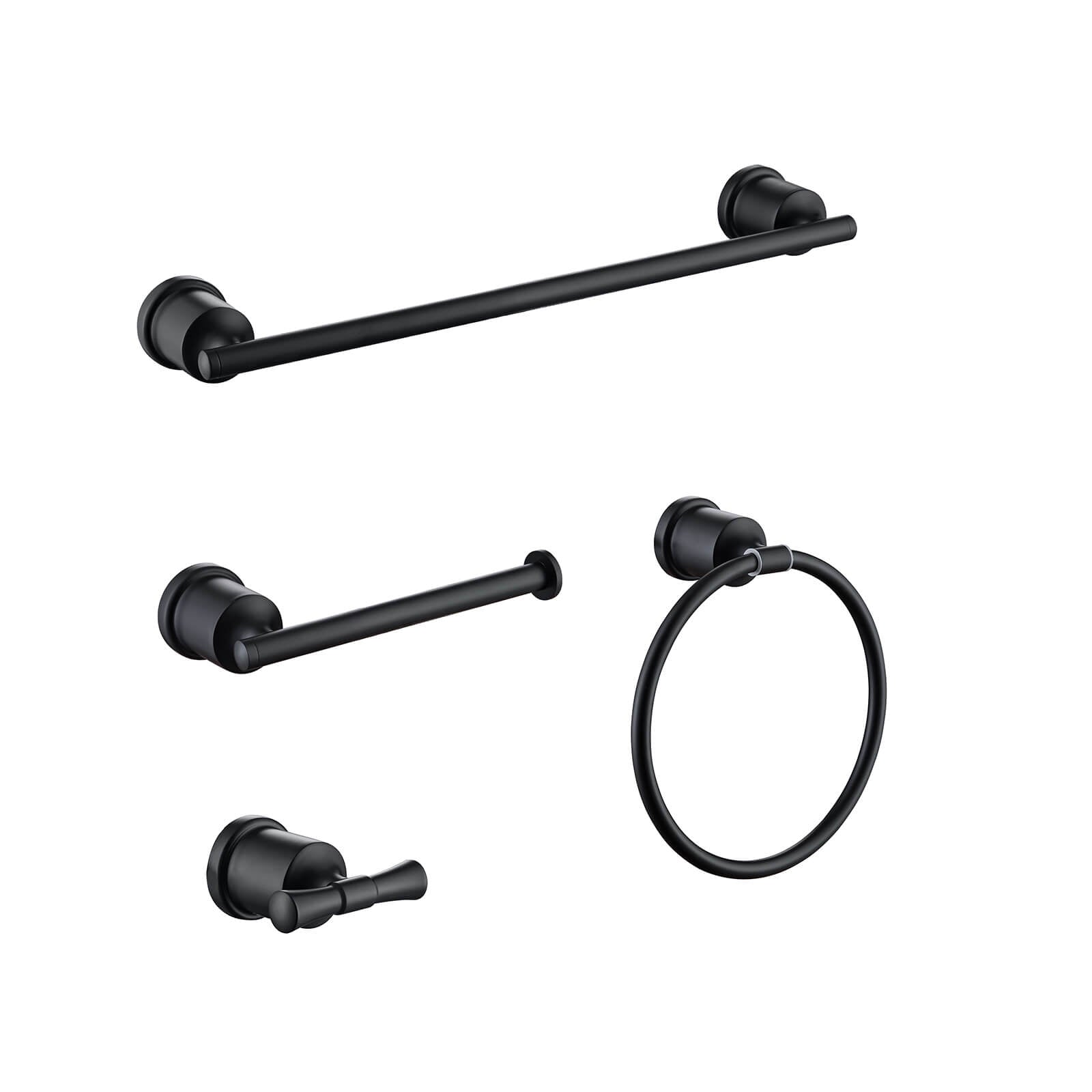4-Piece Bathroom Hardware Set | 304 Stainless Steel Wall Mounted