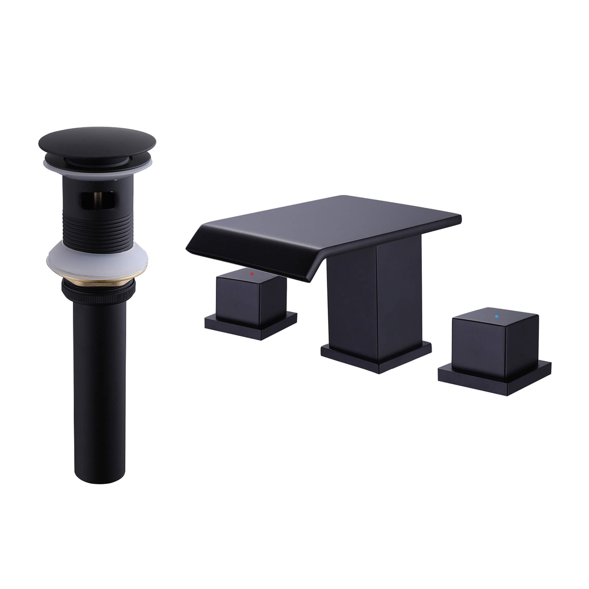 6-12'' Widespread Waterfall Bathroom Faucet with 304 Stainless Steel Storage Top