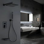 3-Function Shower System with 10" Rain Head & Waterfall Tub Spout