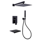 3-Function Shower System with 10" Rain Head & Waterfall Tub Spout