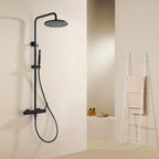 Wall Mounted Rain Shower Head With Adjustable Handheld Slide Bar Shower System