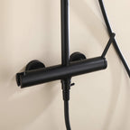 Wall Mounted Rain Shower Head With Adjustable Handheld Slide Bar Shower System
