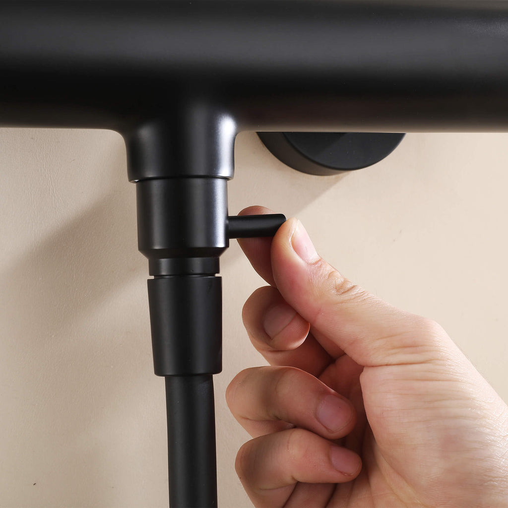 Wall Mounted Rain Shower Head With Adjustable Handheld Slide Bar Shower System