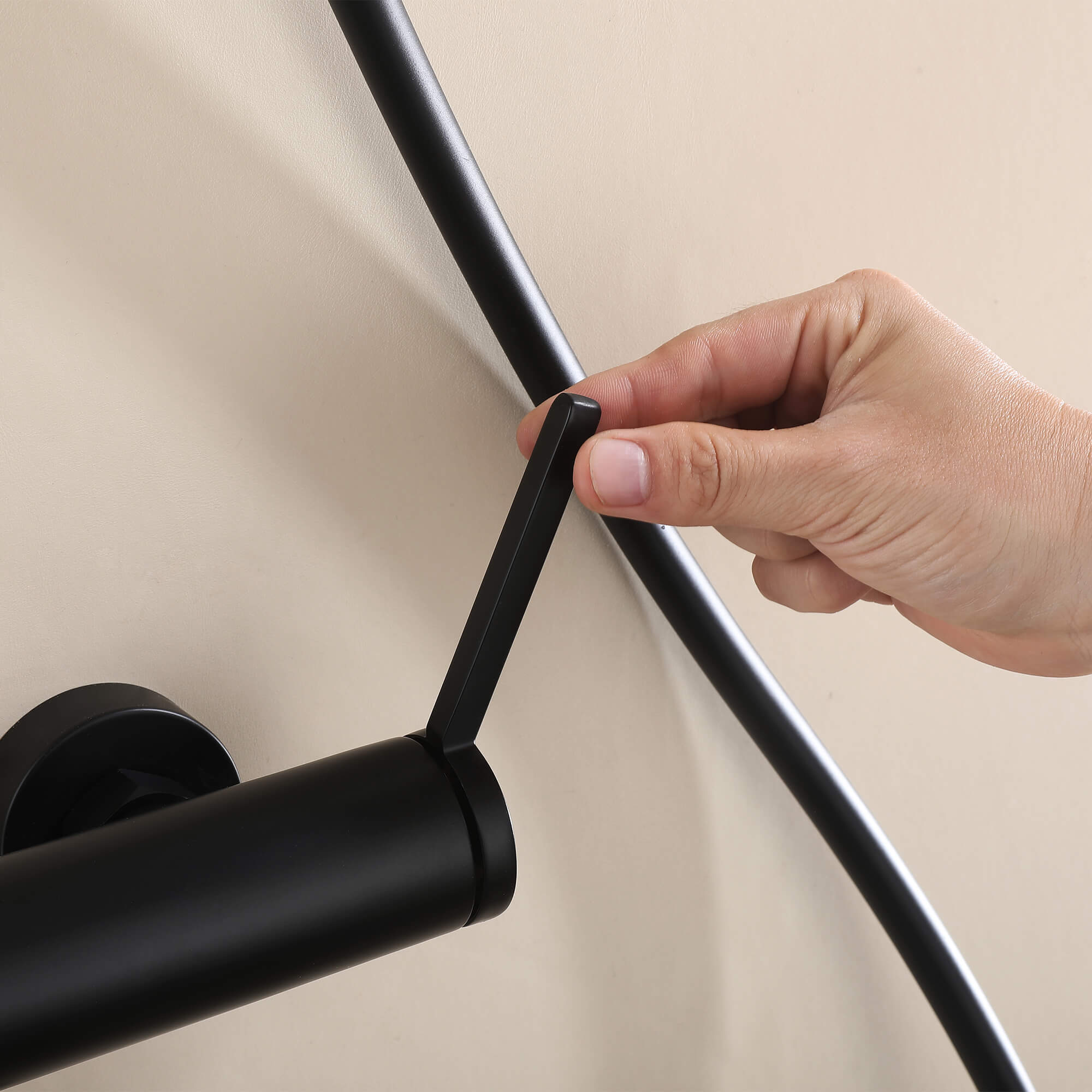 Wall Mounted Rain Shower Head With Adjustable Handheld Slide Bar Shower System