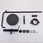Wall Mounted Rain Shower Head With Adjustable Handheld Slide Bar Shower System