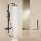 Wall Mounted Rain Shower Head With Adjustable Handheld Slide Bar Shower System