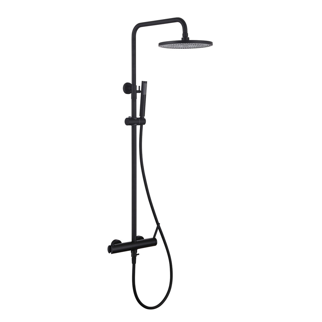 Wall Mounted Rain Shower Head With Adjustable Handheld Slide Bar Shower System