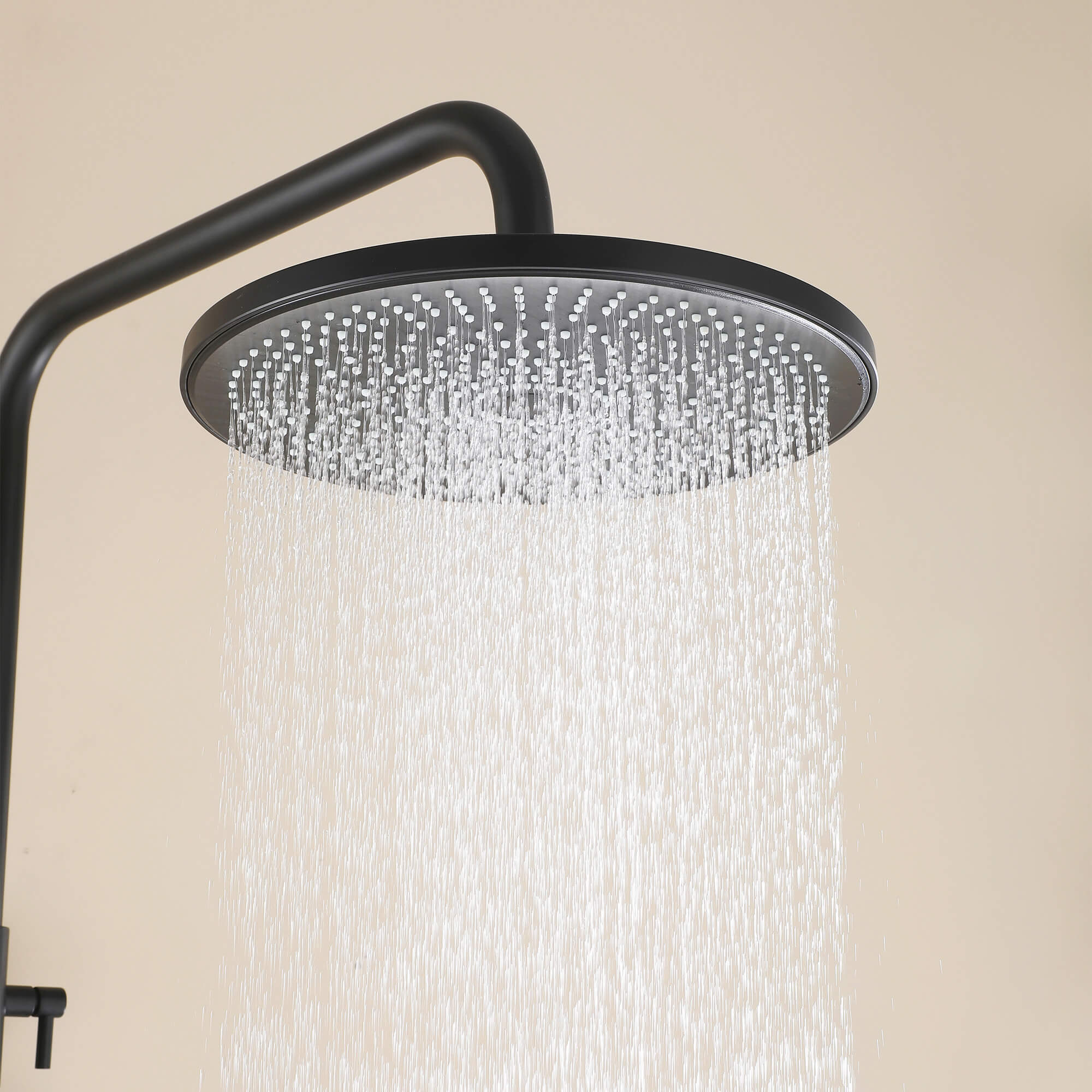 Wall Mounted Rain Shower Head With Adjustable Handheld Slide Bar Shower System