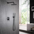 Minimalist  Pressure-Balanced Dual-Head Shower System with Swivel Rain Head