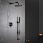Minimalist  Pressure-Balanced Dual-Head Shower System with Swivel Rain Head