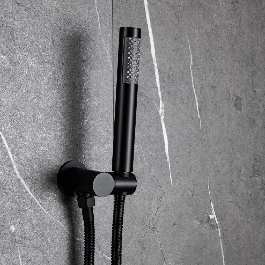 Minimalist  Pressure-Balanced Dual-Head Shower System with Swivel Rain Head
