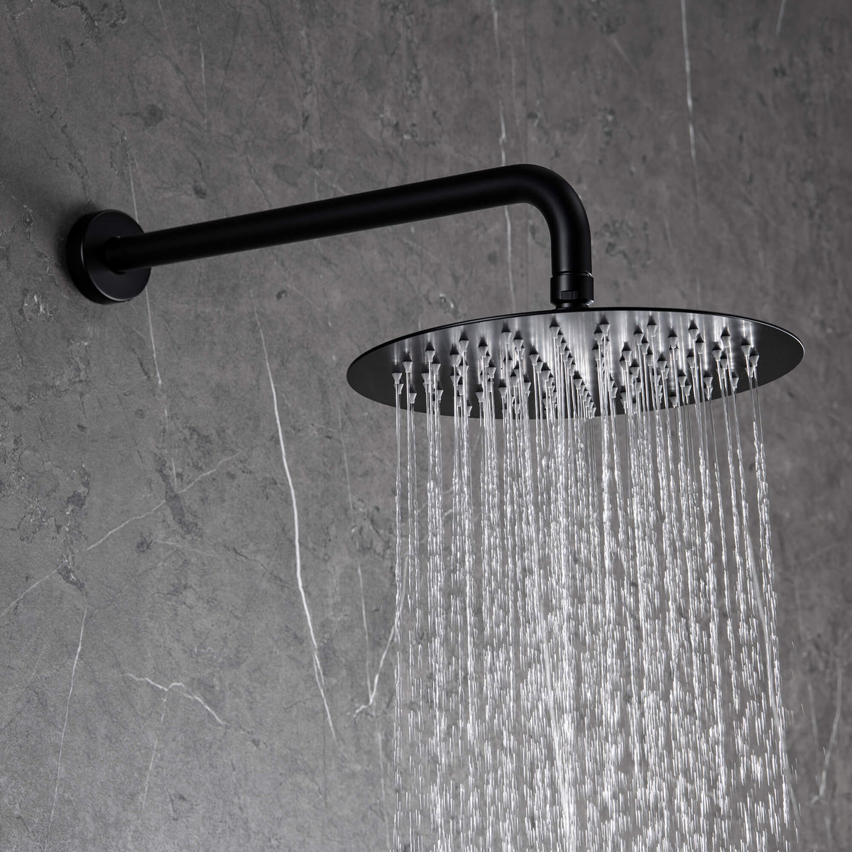 Minimalist  Pressure-Balanced Dual-Head Shower System with Swivel Rain Head