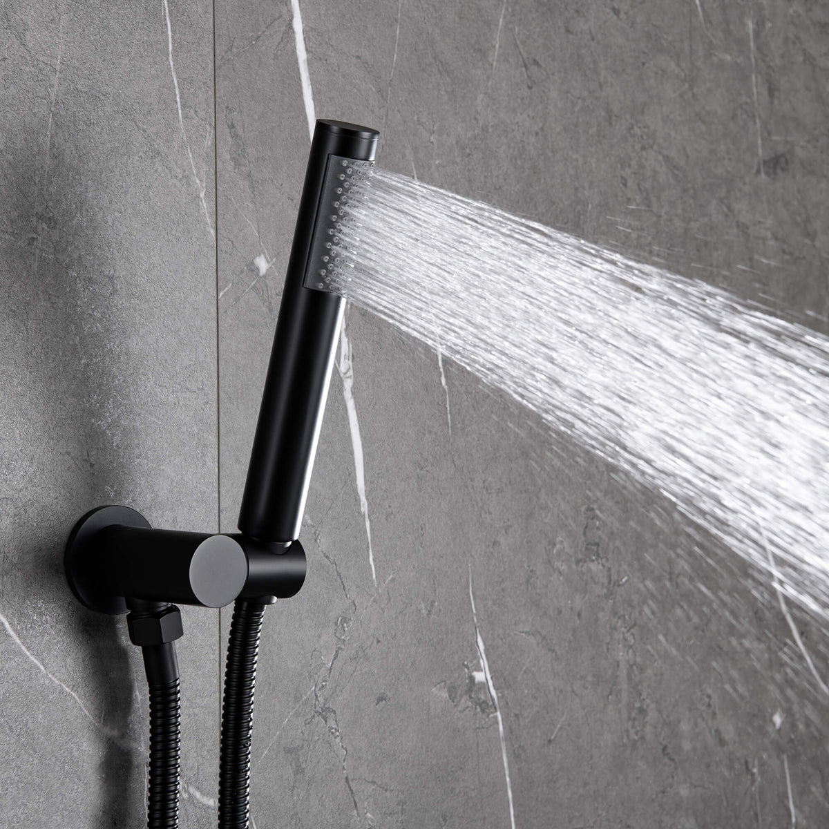 Minimalist  Pressure-Balanced Dual-Head Shower System with Swivel Rain Head