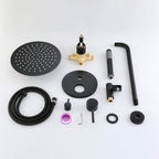 Minimalist  Pressure-Balanced Dual-Head Shower System with Swivel Rain Head