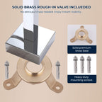 Chrome Modern Solid Brass Freestanding Tub Filler Faucet with Hand Shower