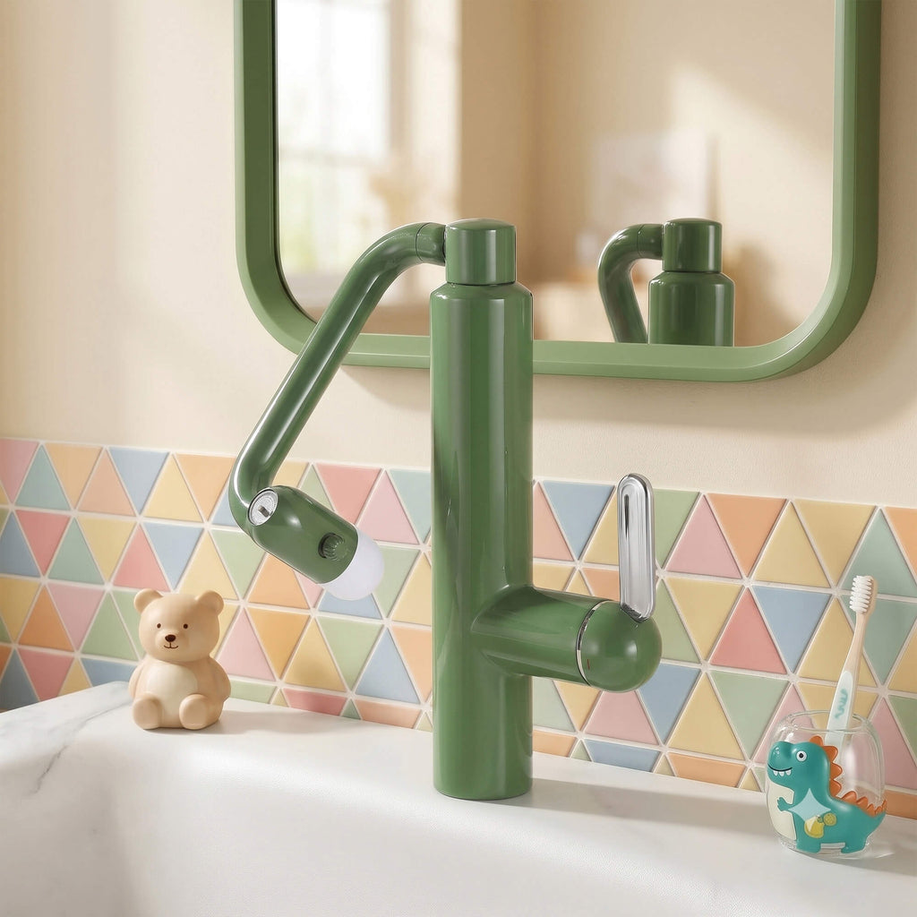 Single-Hole Pull-Out Bathroom Faucet with 360° Bionic Arm and 4 Spray Modes