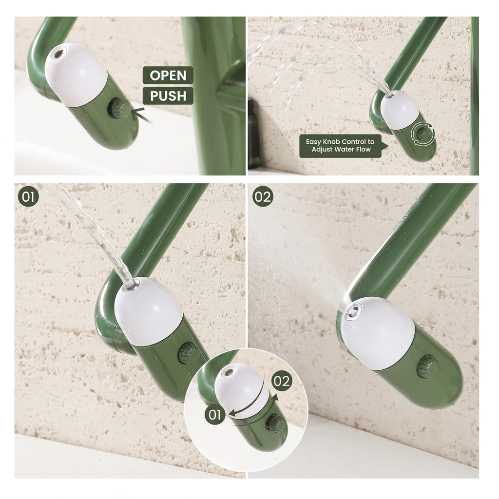 Single-Hole Pull-Out Bathroom Faucet with 360° Bionic Arm and 4 Spray Modes