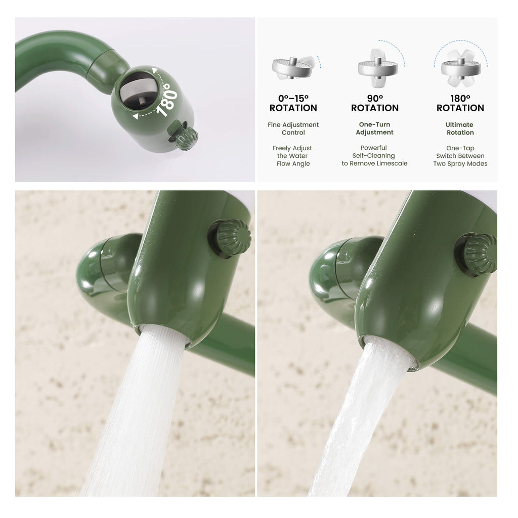 Single-Hole Pull-Out Bathroom Faucet with 360° Bionic Arm and 4 Spray Modes