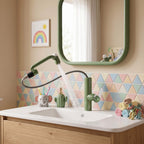 Single-Hole Pull-Out Bathroom Faucet with 360° Bionic Arm and 4 Spray Modes