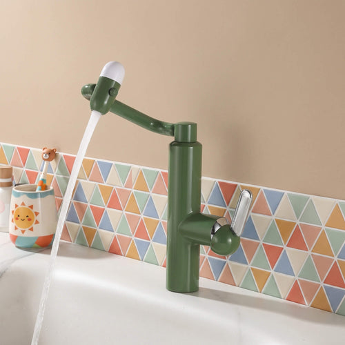 Single-Hole Pull-Out Bathroom Faucet with 360° Bionic Arm and 4 Spray Modes