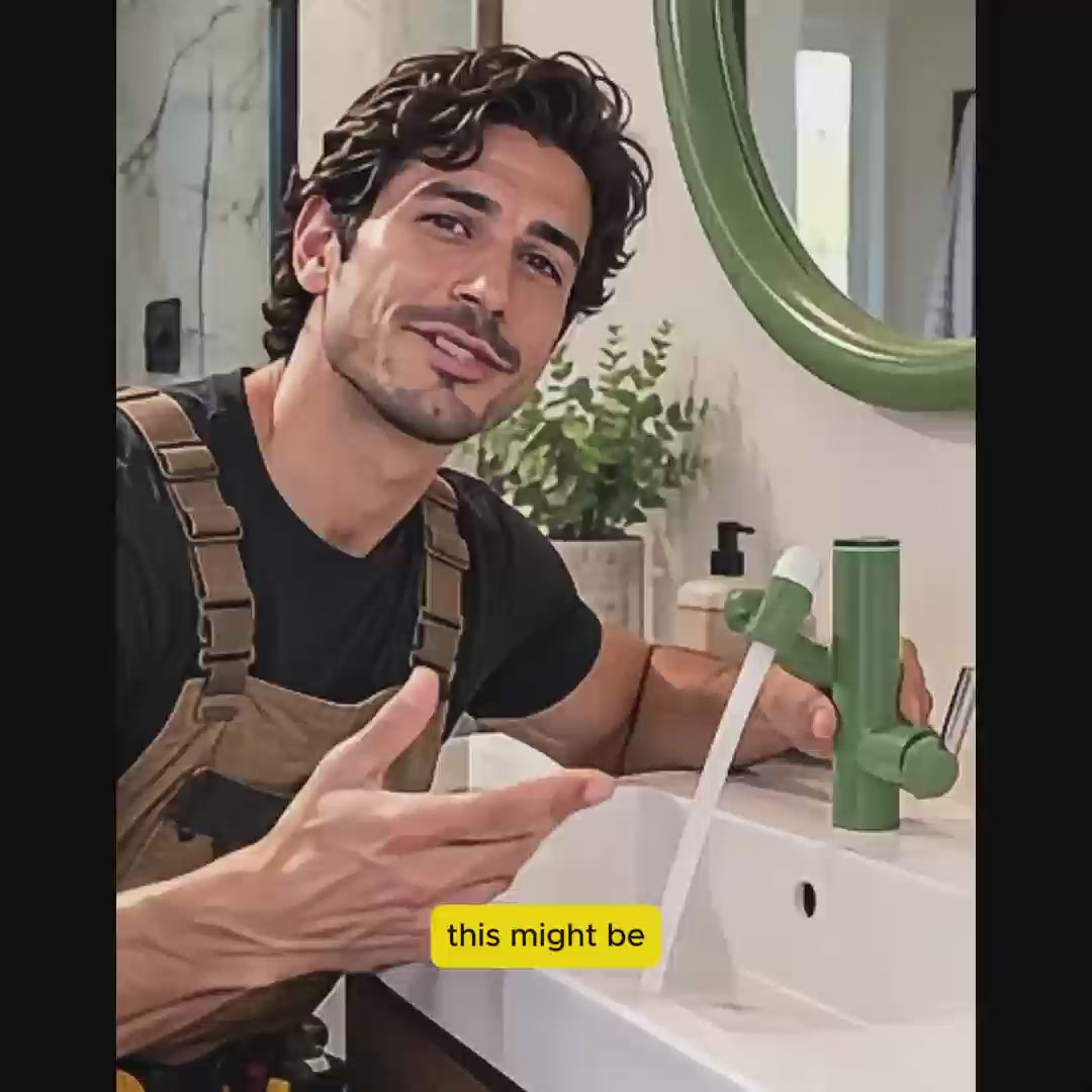 Single-Hole Pull-Out Bathroom Faucet with 360° Bionic Arm and 4 Spray Modes