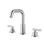 Brass 180° Swivel Gooseneck Spout Widespread Bathroom Faucet with Dual Handles