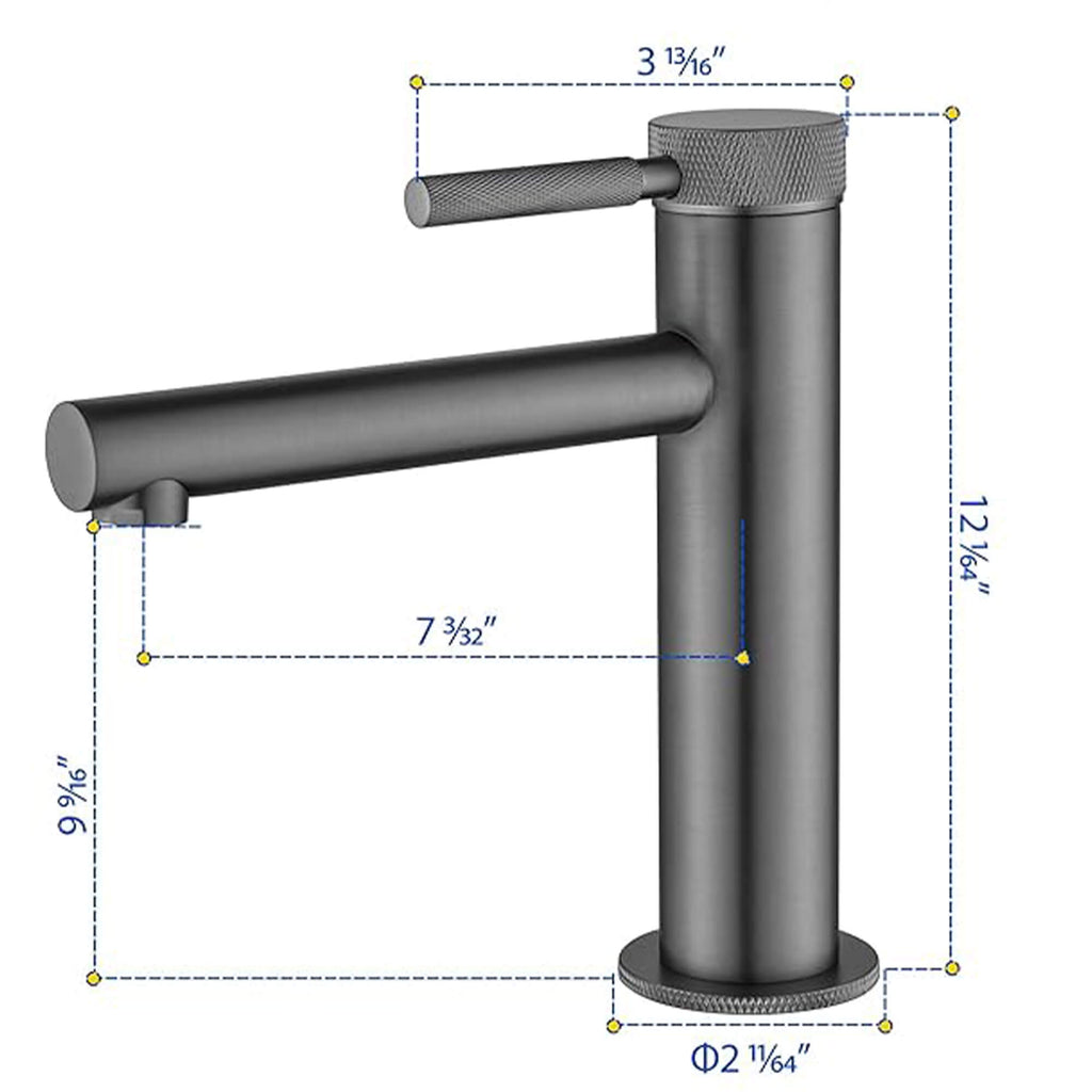 Roman Mounted Smooth 2-Functions Bathroom Sink Faucet