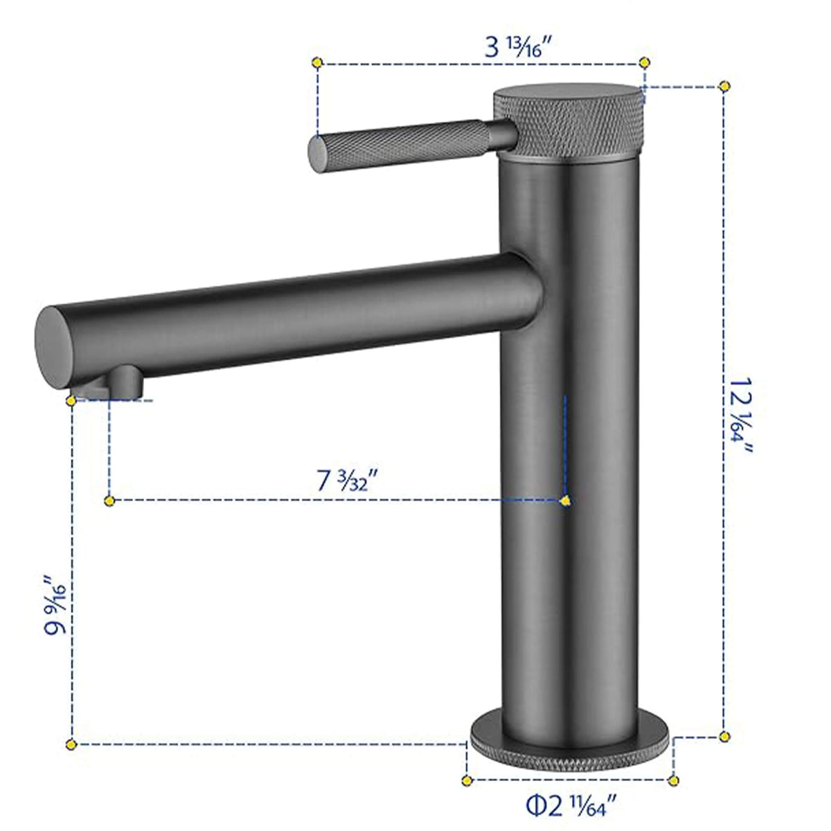 Roman Mounted Smooth 2-Functions Bathroom Sink Faucet