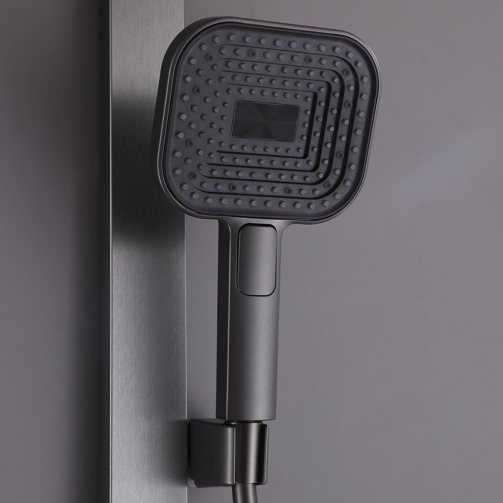 Thermostatic Dual-Head Shower System with Overhead Rain and 3-Functions Handheld Spray