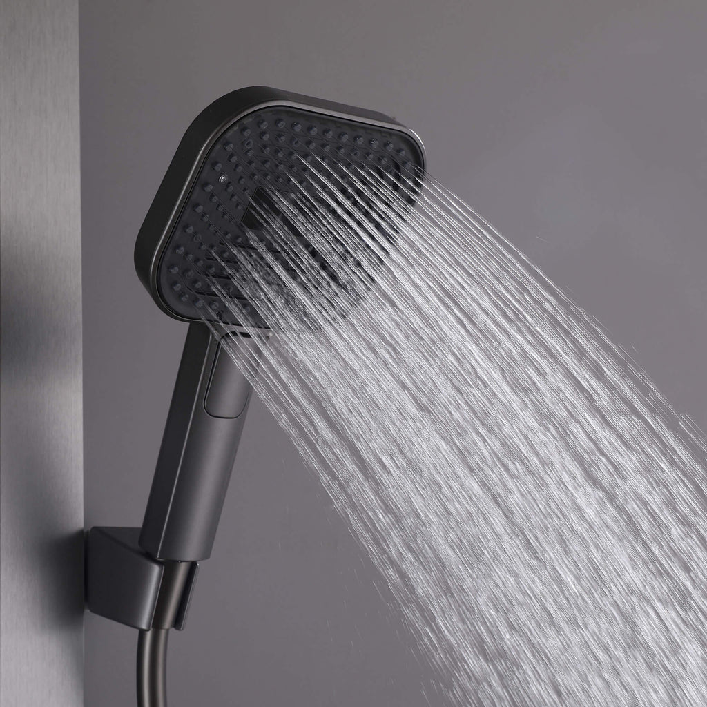 Thermostatic Dual-Head Shower System with Overhead Rain and 3-Functions Handheld Spray