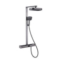 Thermostatic Dual-Head Shower System with Overhead Rain and 3-Functions Handheld Spray