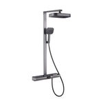 Thermostatic Dual-Head Shower System with Overhead Rain and 3-Functions Handheld Spray