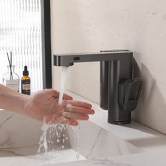 Smart Bathroom Faucet with Digital Display and Automatic Sensor Soap Dispenser