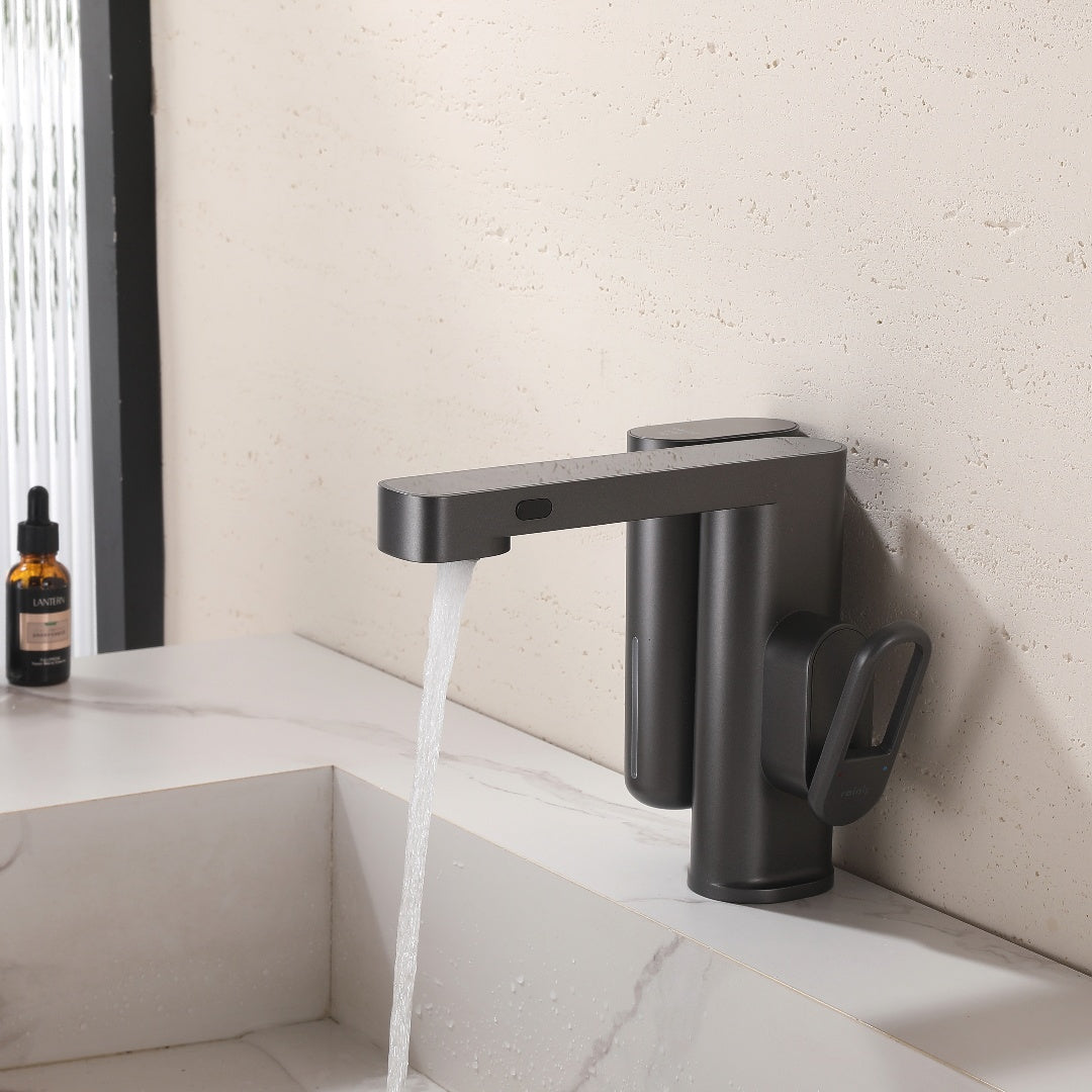 Smart Bathroom Faucet with Digital Display and Automatic Sensor Soap Dispenser