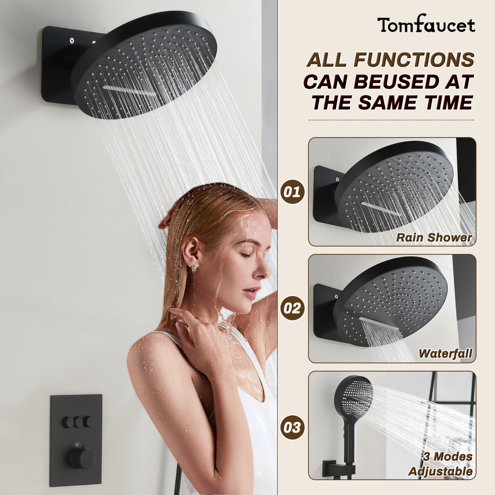 Thermostatic Shower Systems Wall Mounted Rain Shower Systems ‎TF00S2