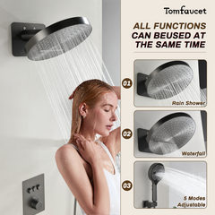 Thermostatic Shower Systems Wall Mounted Rain Shower Systems ‎TF00S2