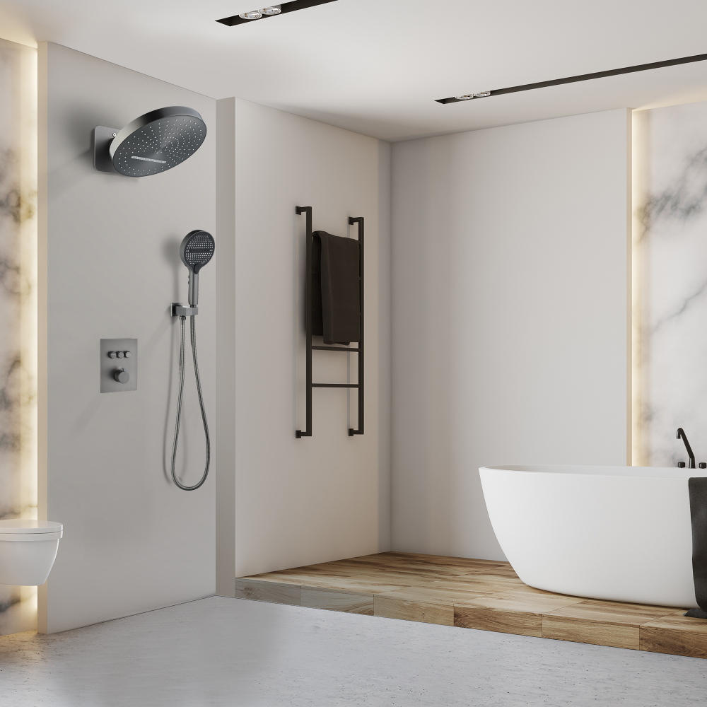 Thermostatic Shower Systems Wall Mounted Rain Shower Systems ‎TF00S2