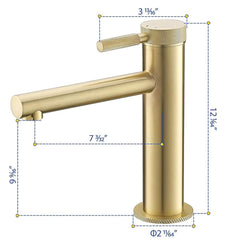 Brushed Gold Bathroom Sink Faucet Mounted Roman JK0398/JK0399