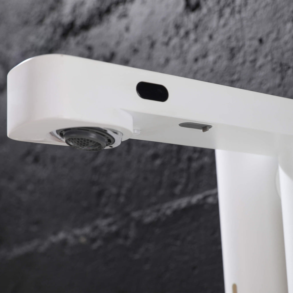 Touchless Smart Soap & Water Sensor Basin Faucet with Integrated Digital Temperature Screen