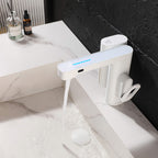 Touchless Smart Soap & Water Sensor Basin Faucet with Integrated Digital Temperature Screen